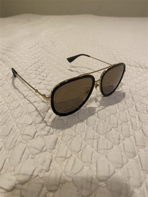 Gucci™ GG0062S 011 57 Gold Sunglasses 